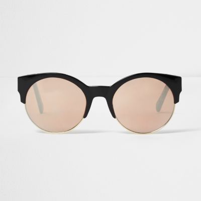 Black rose gold lens sunglasses
